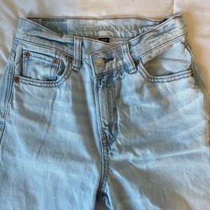 American eagle, asemetrical straight leg jeans